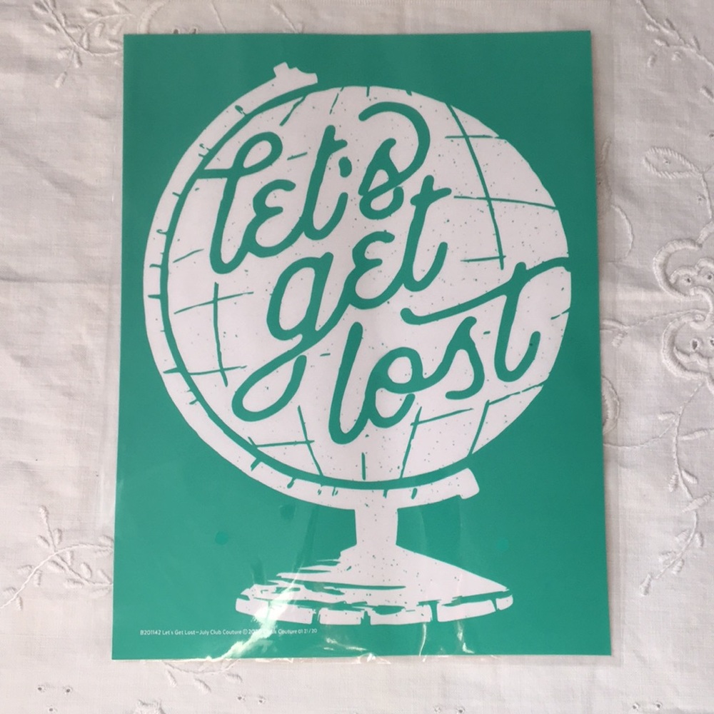 Club Couture Let’s Get Lost July Transfer Sz B NEW